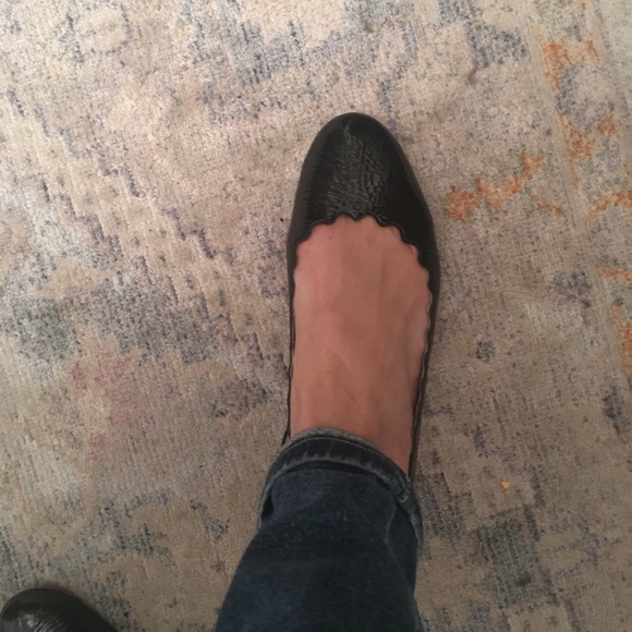 Chloe scalloped ballet flats with strap - Picture 10 of 13